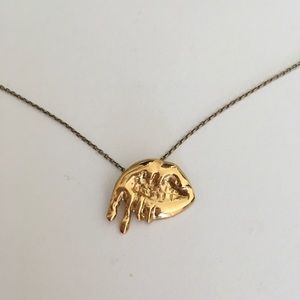 Authentic Kylie Jenner 14K Gold Pendant Necklace
