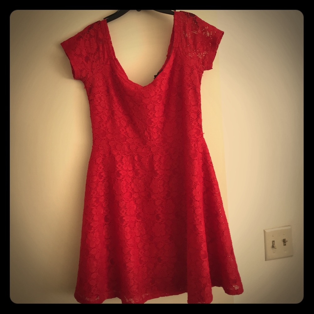 Red Flowy Dress