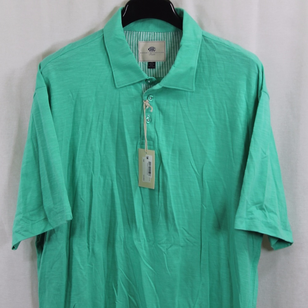 REPORT COLLECTION RESORT GREEN POLO SHIRT XXL NWT