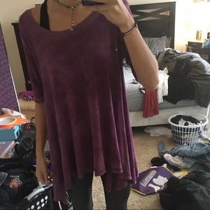 FREE PEOPLE PURPLE TUNIC / SHIRT
