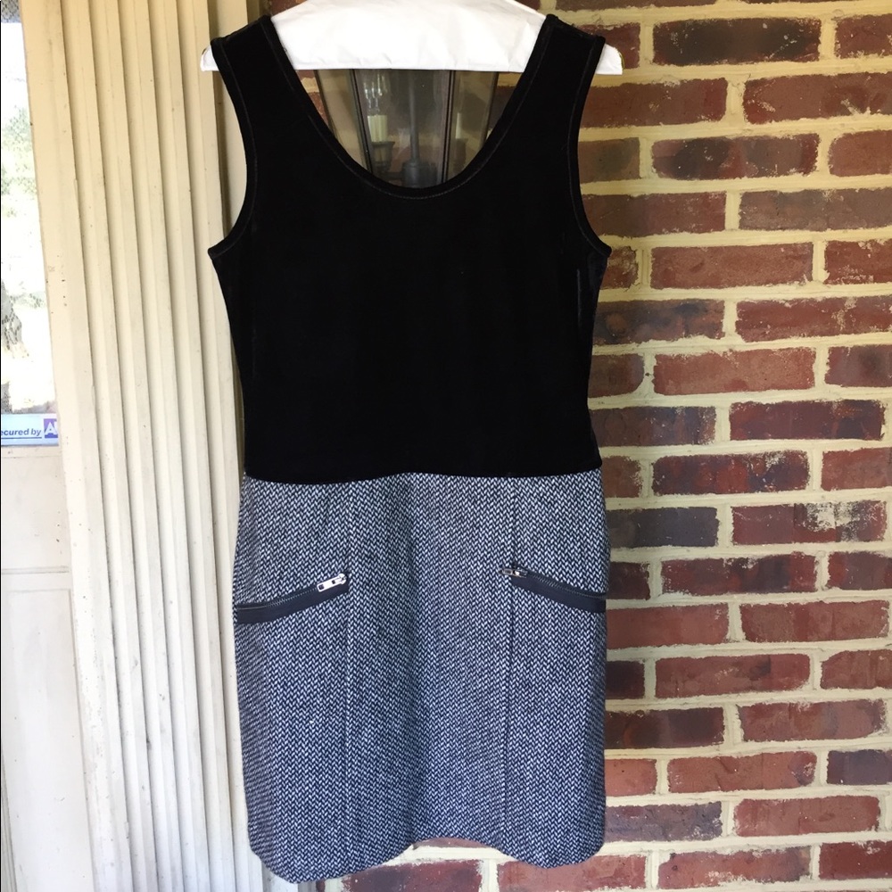 Modcloth Theme Velvet and Tweed Dress- NWT