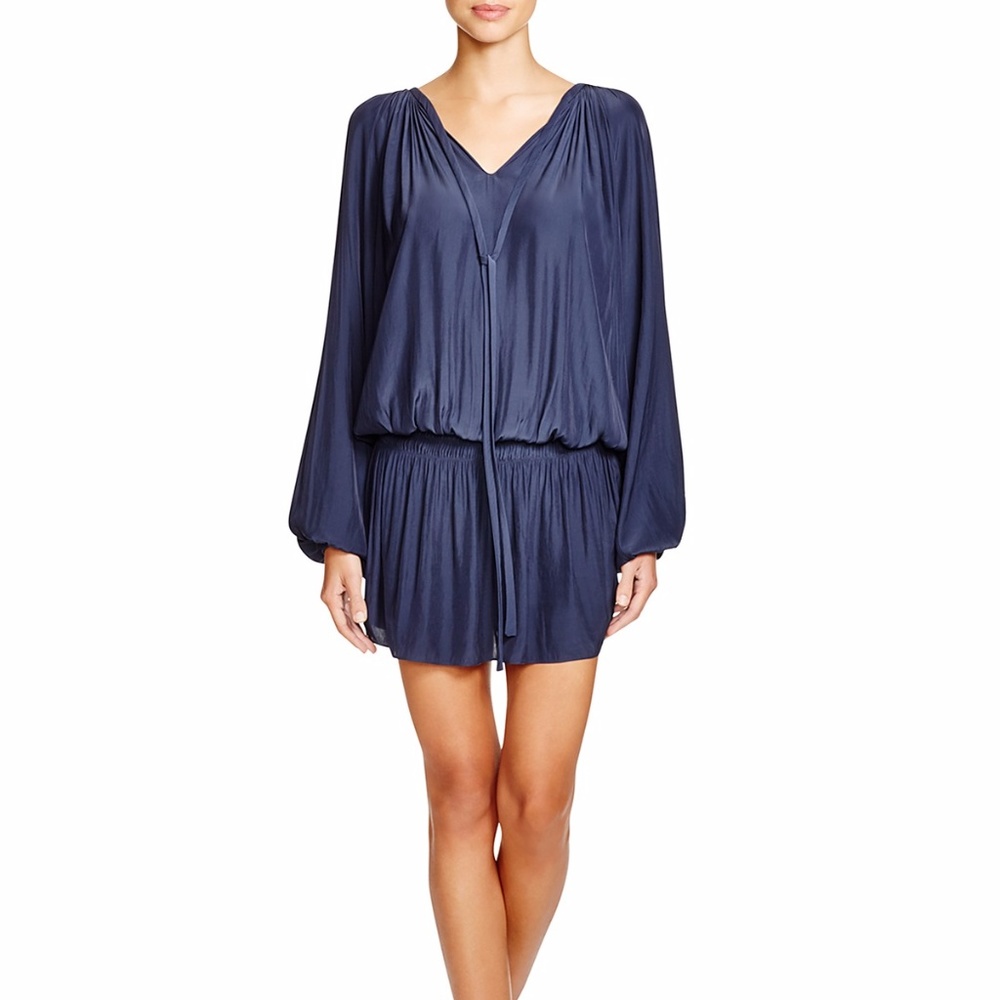 RAMY BROOK NAVY LONG SLEEVE PARIS DRESS XS