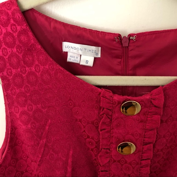 London Times Dress - Size 8 - Pink - Picture 3 of 4