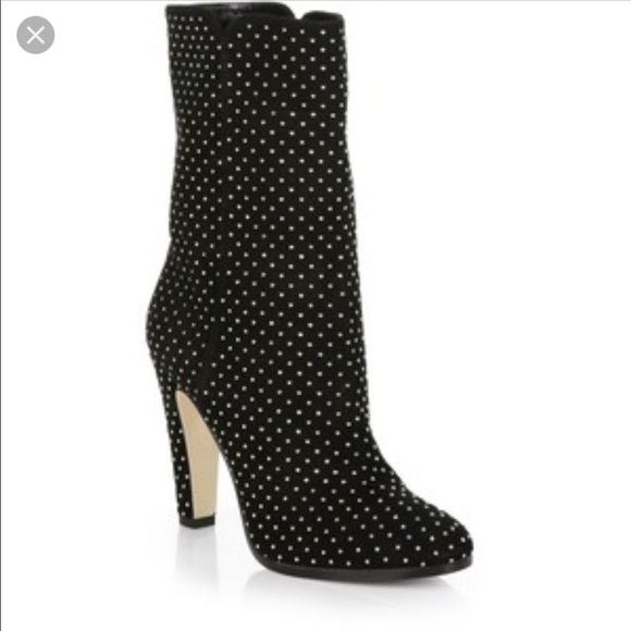 Jimmy Choo Shoes - Jimmy Choo "Tari" Black Suede Mid Calf Boot