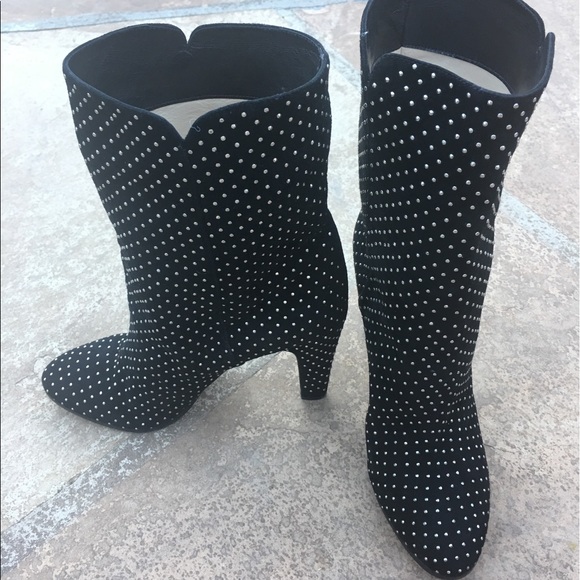 Jimmy Choo "Tari" Black Suede Mid Calf Boot - Picture 2 of 9