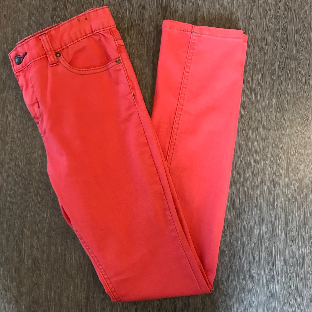 Free People NWT Coral Pink High Rise Skinny sz 26 - Picture 1 of 5