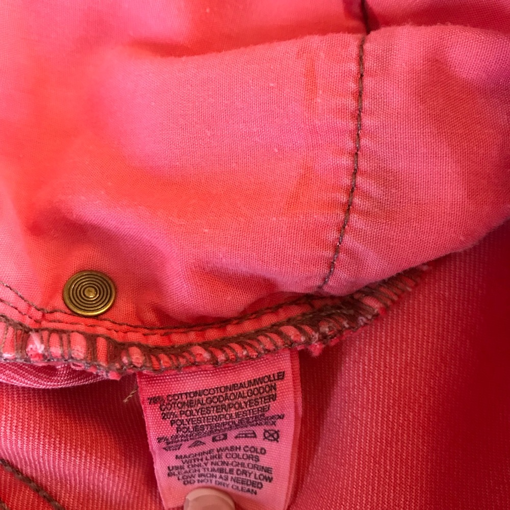 Free People NWT Coral Pink High Rise Skinny sz 26 - Picture 5 of 5