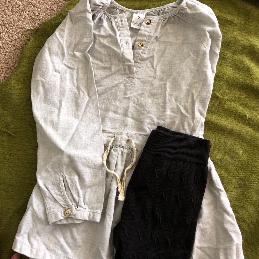 Tunic and black leggings