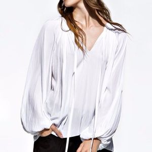 RAMY BROOK LONG SLEEVE PARIS TOP XS WHITE