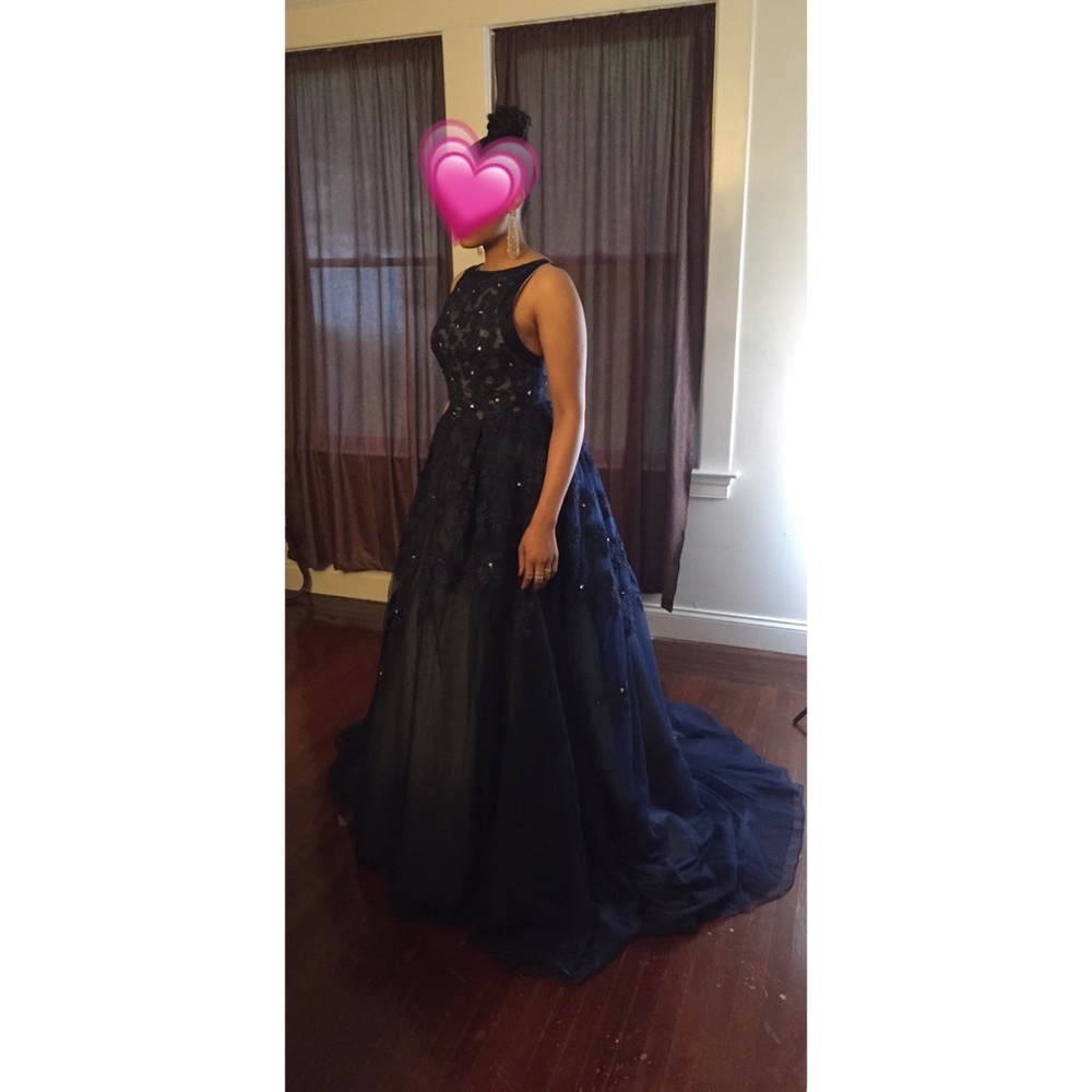 Navy Blue Ball Gown - Picture 5 of 8