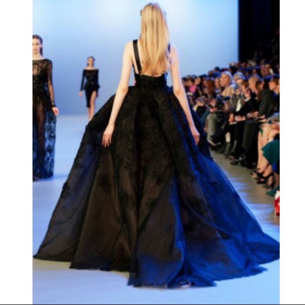 Navy Blue Ball Gown - Picture 2 of 8