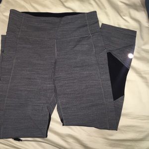 Like new lulu Lemmon crop running leggings.