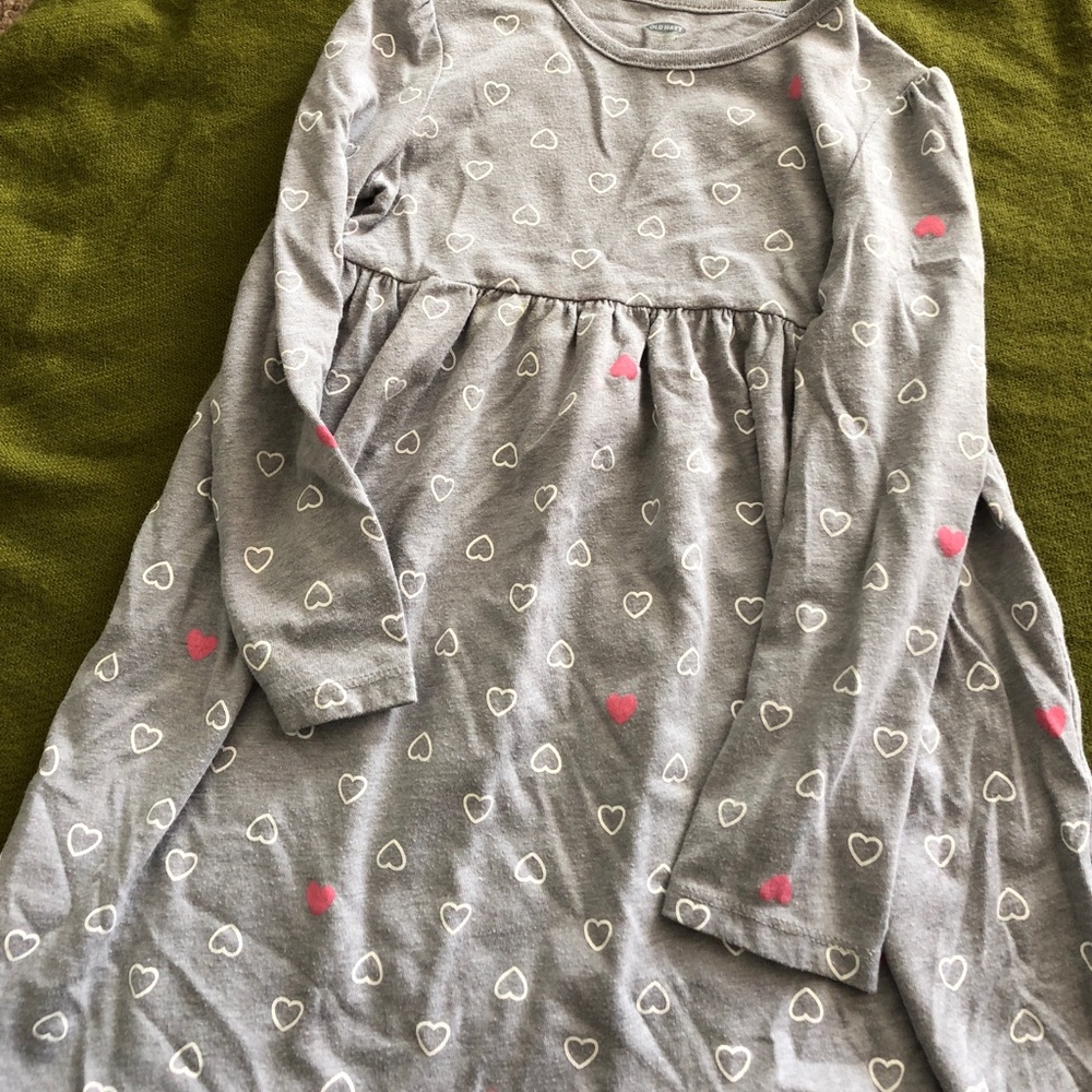 Long sleeve cotton heart dress