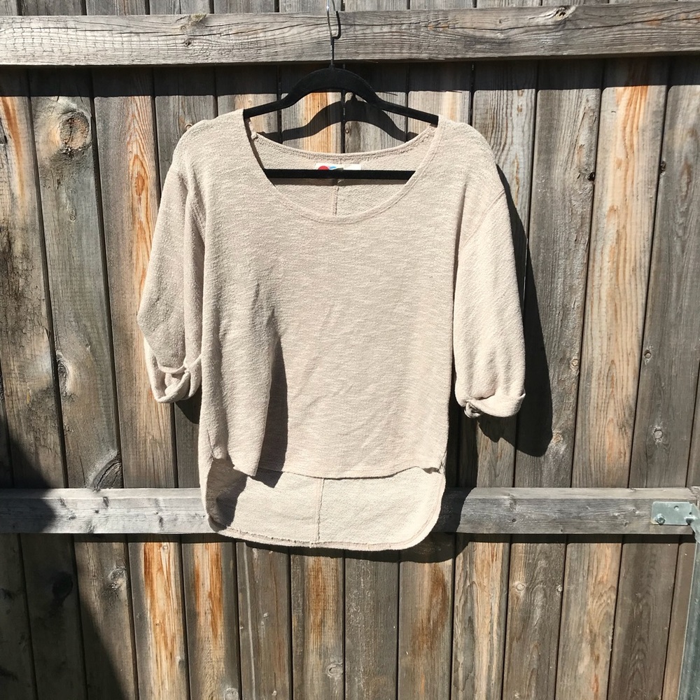 Tan short sleeve sweater!