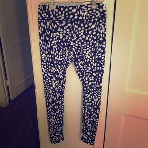 Zella Black and White Tye Dye(ish) Leggings