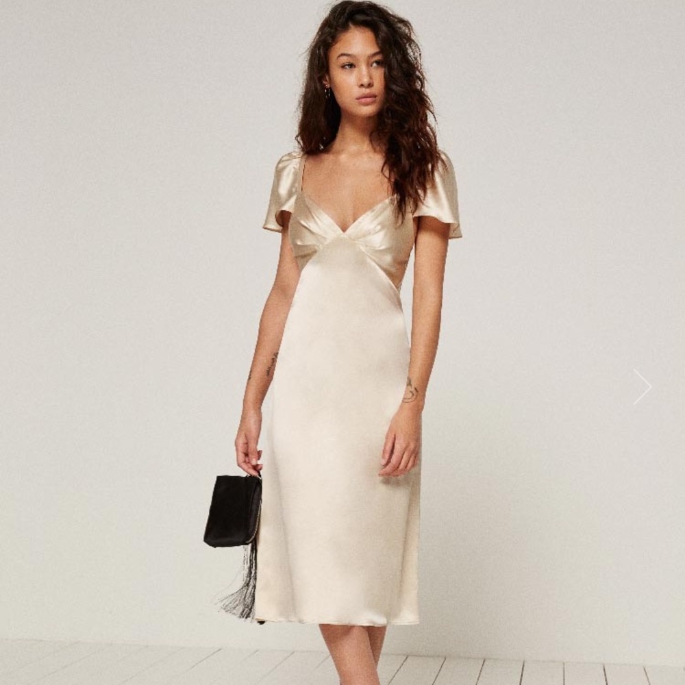 🍨 SALE 2DAY ONLY! Ivory Reformation Kaylee Dress