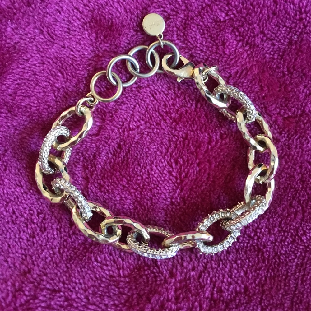 S&D UsedChristina gold & CZ link bracelet