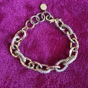 S&D UsedChristina gold & CZ link bracelet
