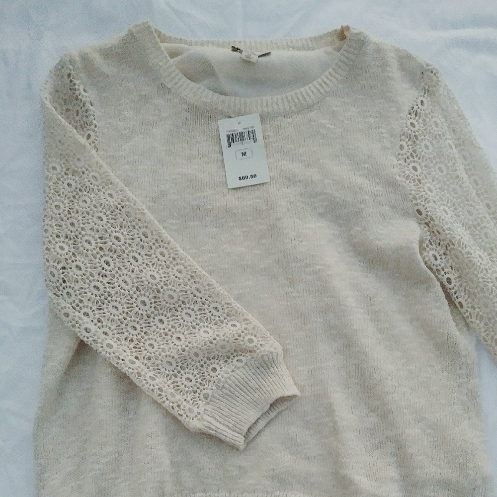 NWT LUCKY BRAND OPEN BACK KNIT SWEATER