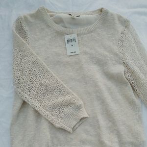 NWT LUCKY BRAND OPEN BACK KNIT SWEATER