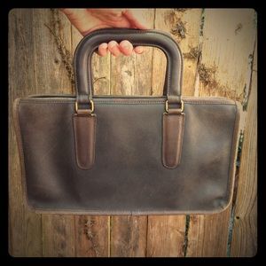 Vintage Coach Top Handle Handbag in Gray