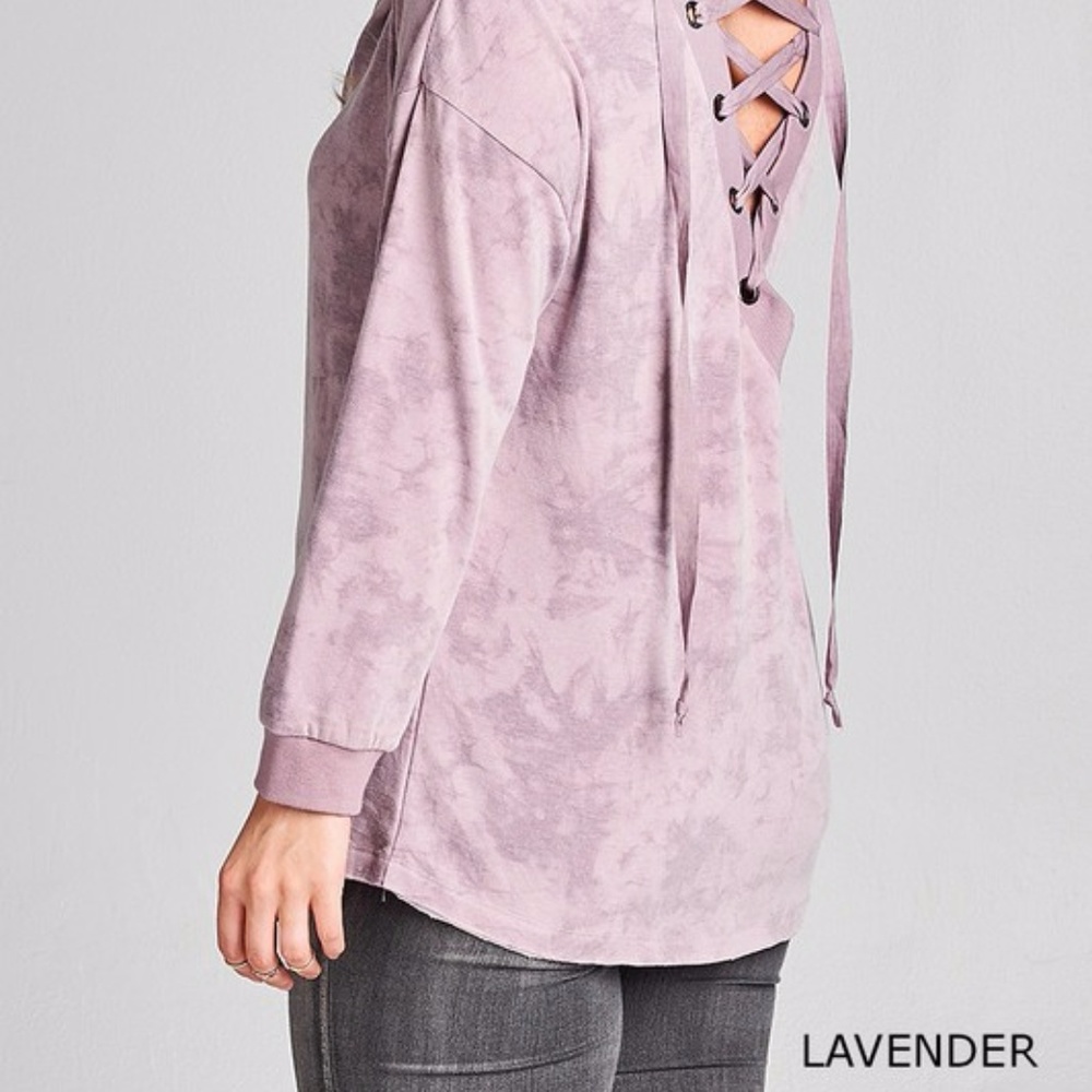 ONLY ONE LEFT! Adrianna Front or Back Top-Lavender - Picture 5 of 6