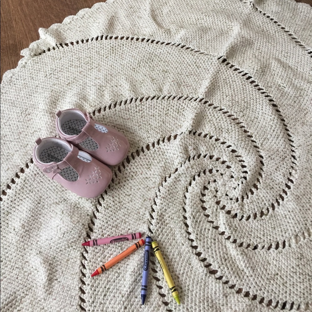 Hand crocheted baby rug