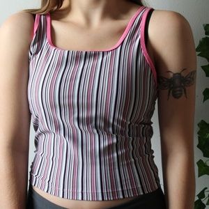 Vintage Nike Striped WorkOut Active Crop Top