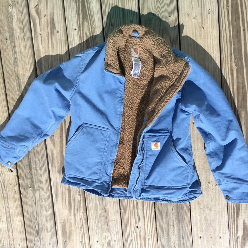 Carhartt sherpa lined, ladies medium, blue