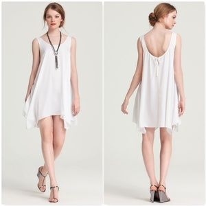BCBG Ethereal Open-Back Handkerchief Shift Dress