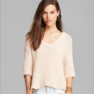 Free people oversized sweater light pink size M