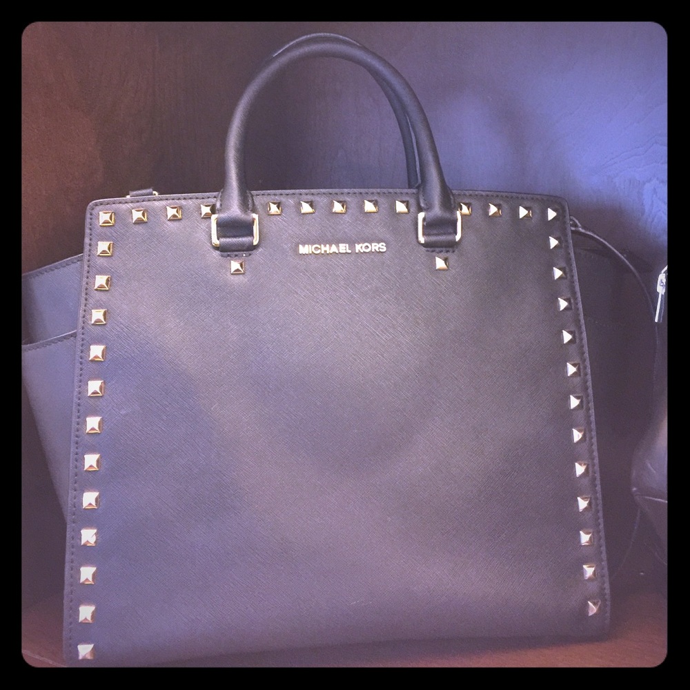 Michael Kors Selma Large Studded Saffiano Tote