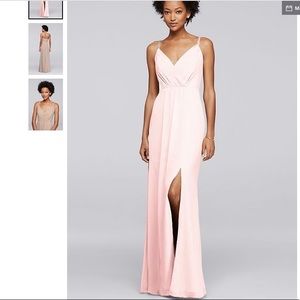 David's Bridal Long Bridesmaid Dress Size 0