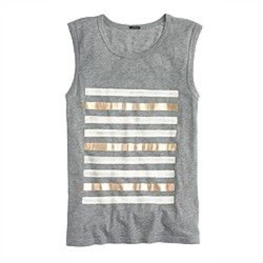 J. Crew foil striped tank top