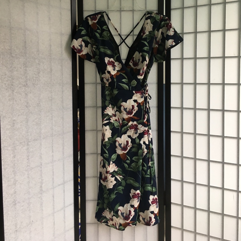 Floral wrap dress