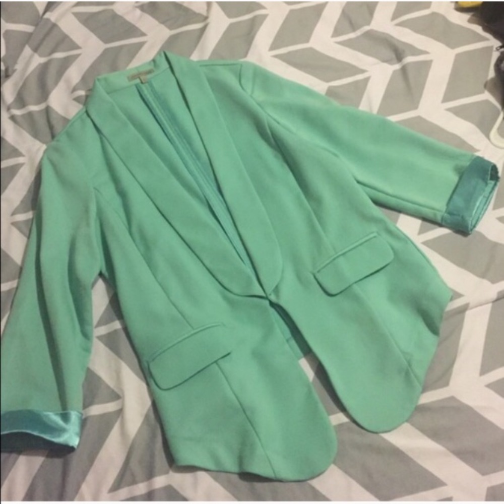 Mint green blazer
