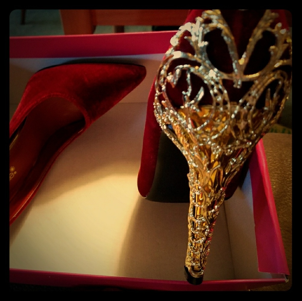 Red and Gold Pumps