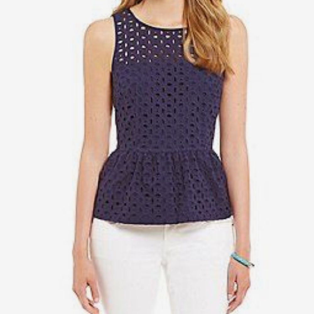 Cremieux Peplum Blouse NWT