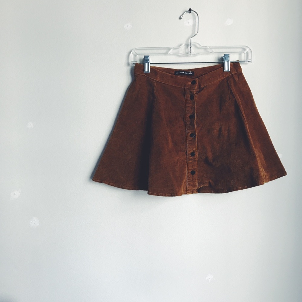BRANDY MELVILLE brown suede skirt