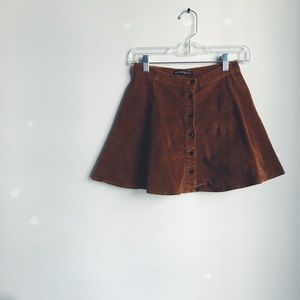 BRANDY MELVILLE brown suede skirt