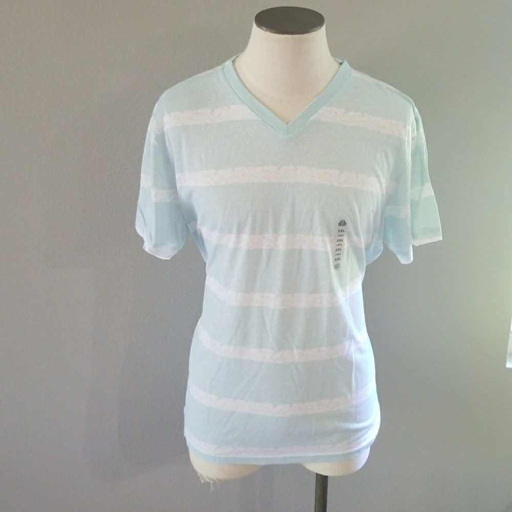 (NWT) Blue and white Tee
