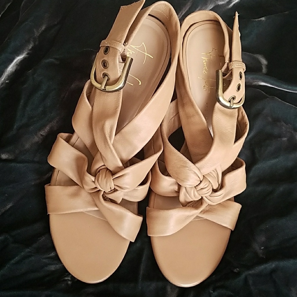 Franco sarta leather heeled sandals