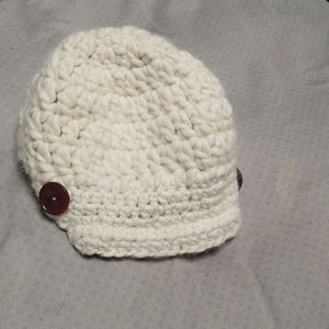 Hand Knit Beenie with buttons