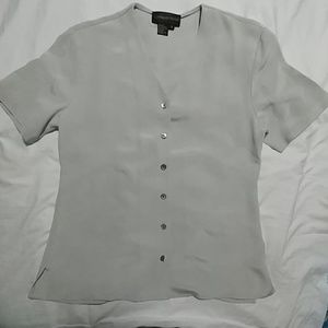 Short sleeve silk blouse