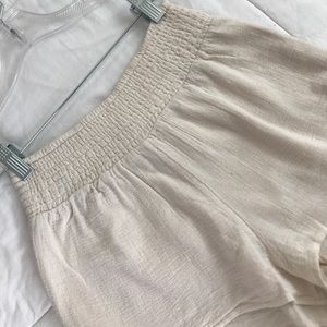 BILLABONG cream gauze high waist beach shorts SM