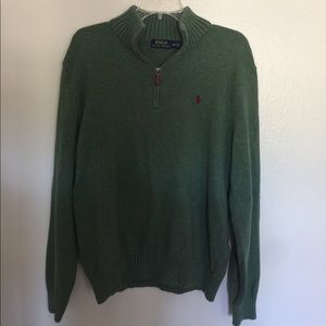 🚫sold🚫Polo Ralph Lauren Green Half Zip Sweater
