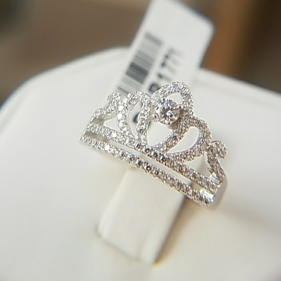 14k Gold plated Crown Princess Ring size 5 6 7 8 9 - Picture 4 of 8