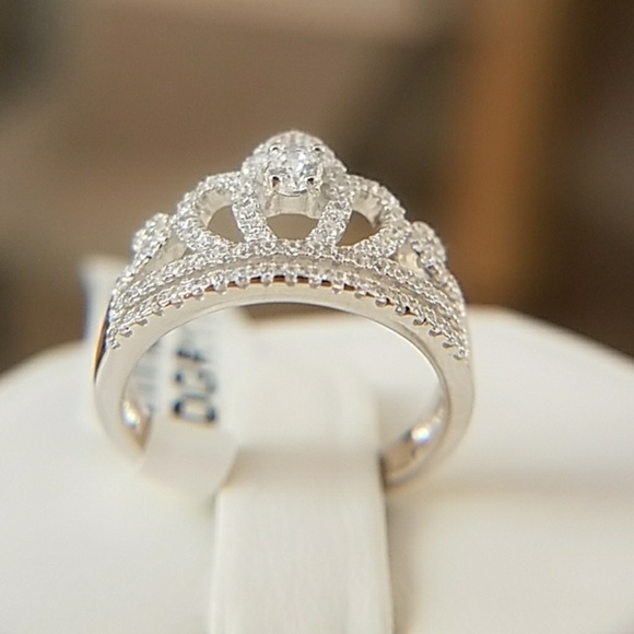 14k Gold plated Crown Princess Ring size 5 6 7 8 9 - Picture 5 of 8