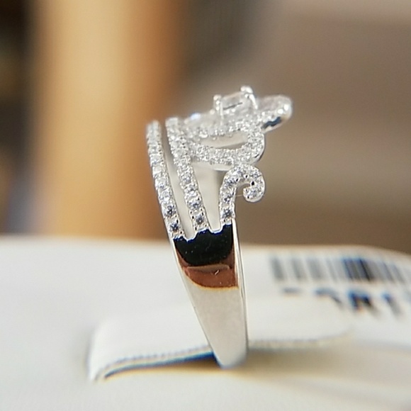 14k Gold plated Crown Princess Ring size 5 6 7 8 9 - Picture 7 of 8