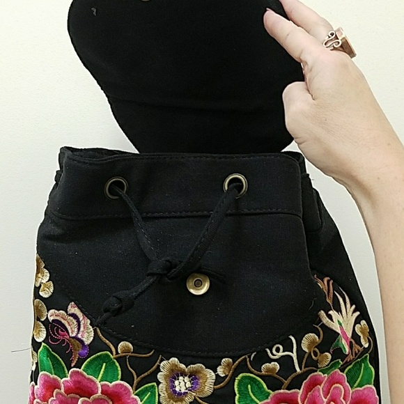 Embroidered Floral Backpack main image 4